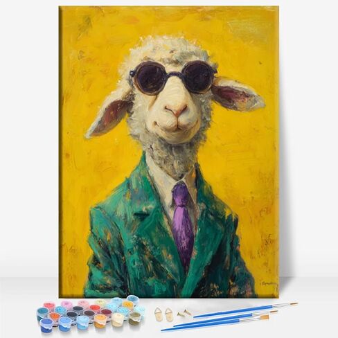 Aeontinity Dogs Playing Poker Animal Framed Canvas DIY Paint by Numbers Kit Bar Cafe Cave Home Room Wall Bathroom Porch Patio Decor Gift, 16 x 12 Inch in Saudi Arabia