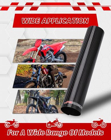 JFG RACING دراجة نارية من ألياف الكربون شوكة التفاف الأحذية التمساح الحرس حامي الجبهة الصدمات يغطي الجراميق لمعظم الدراجة الترابية، 2 قطعة 260 مم in Kuwait