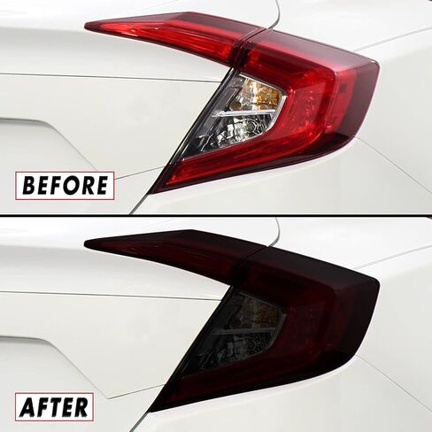 SlickMod PreCut Vinyl Smoke Tint for 2016 2021 Honda Civic Sedan Tail Light and Reflector 1. Full Taillight 20percent Dark Smoke in Saudi Arabia