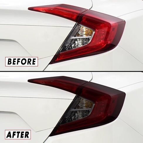 SlickMod PreCut Vinyl Smoke Tint for 2016 2021 Honda Civic Sedan Tail Light and Reflector 1. Full Taillight 20percent Dark Smoke in Saudi Arabia