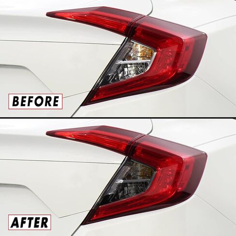 SlickMod PreCut Vinyl Smoke Tint for 2016 2021 Honda Civic Sedan Tail Light and Reflector 1. Full Taillight 20percent Dark Smoke in Saudi Arabia