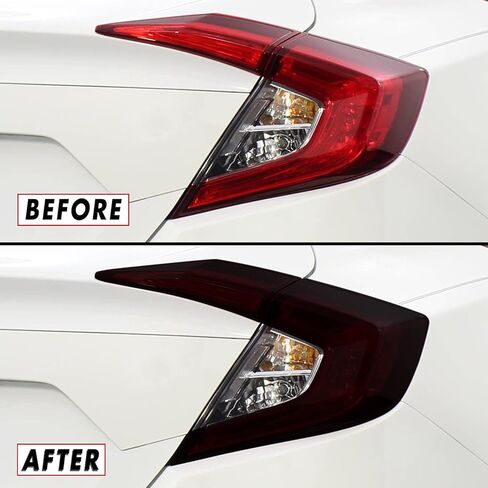 SlickMod PreCut Vinyl Smoke Tint for 2016 2021 Honda Civic Sedan Tail Light and Reflector 1. Full Taillight 20percent Dark Smoke in Saudi Arabia