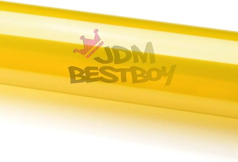 Headlights, Tail Lights, Fog Lights Tint Vinyl Film, Self Adhesive (Medium 12''X72'', JDM Golden Yellow) in Saudi Arabia