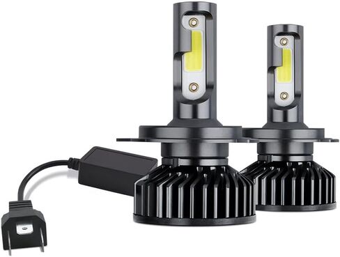 طقم لمبات المصابيح الأمامية 9003 H4 LED، شعاع عالٍ/منخفض، أبيض فائق السطوع، 24 وات in Kuwait