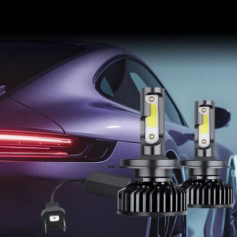 طقم لمبات المصابيح الأمامية 9003 H4 LED، شعاع عالٍ/منخفض، أبيض فائق السطوع، 24 وات in Kuwait