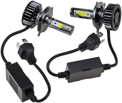 طقم لمبات المصابيح الأمامية 9003 H4 LED، شعاع عالٍ/منخفض، أبيض فائق السطوع، 24 وات in Kuwait
