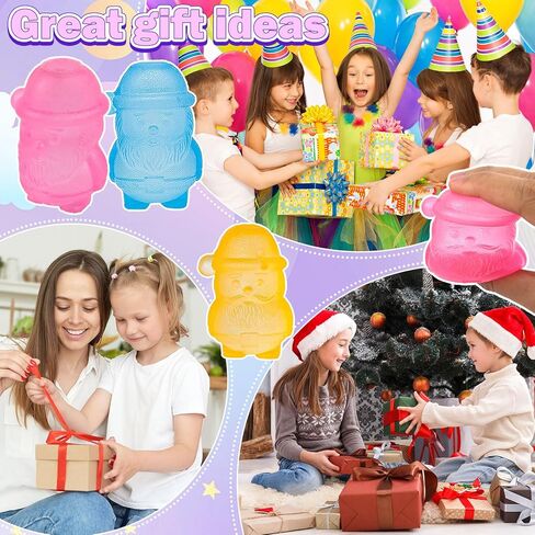 4 Pack Christmas Gummy Elk & Sugar Ball Designs, Anxiety Relief & Focus Toy, Maltose Filled Squeeze Toys for Sensory Play，Sensory Fidget Toys for Adults, Kids, Slow Rising Squishy Stress Ball in Kuwait