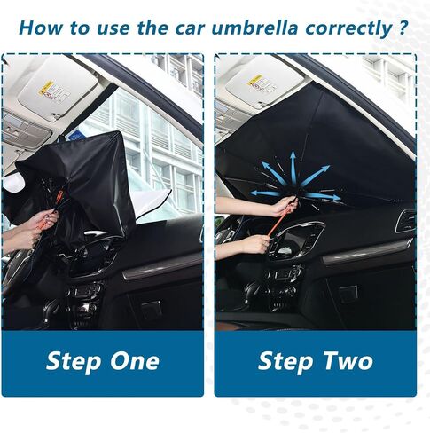 مظلة واقية من الشمس على الزجاج الأمامي باللون الأسود الفهد، طباعة على جلد الحيوان، نافذة أمامية للسيارة قابلة للطي، كتل من الأشعة فوق البنفسجية، تحافظ على برودة السيارة (55 بوصة × 27.5 بوصة) in Kuwait