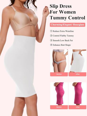 JOYSHAPER Shapewear Slip for Under Dresses Half Slip Tummy Control Dress Seamless Skirt Slip Body Shaper in Saudi Arabia