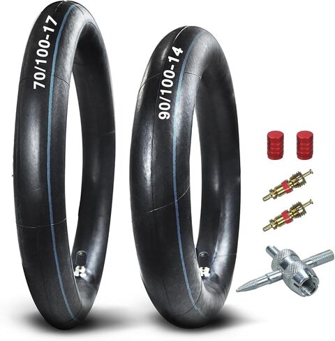 Front 70/100-17 2.75-17 Inner Tube for 110cc 125cc KLX125 KLX140 KX85 TTR125 YZ80 YZ85 RM80 CT90 DRZ125 TaoTao DB17 Apollo RFZX18 Coolster Dirt Pit Bike Off Road Motocross Heavy Duty 1 Pack in Saudi Arabia