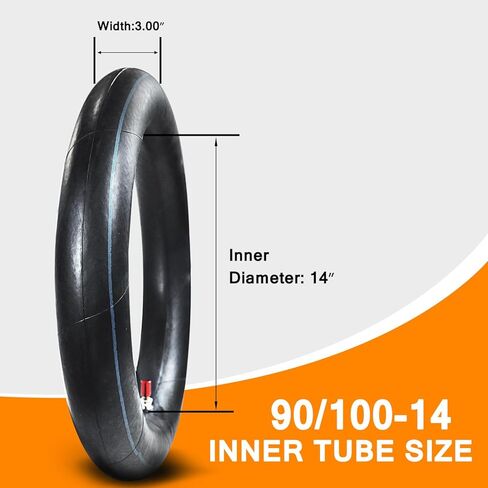 Front 70/100-17 2.75-17 Inner Tube for 110cc 125cc KLX125 KLX140 KX85 TTR125 YZ80 YZ85 RM80 CT90 DRZ125 TaoTao DB17 Apollo RFZX18 Coolster Dirt Pit Bike Off Road Motocross Heavy Duty 1 Pack in Saudi Arabia