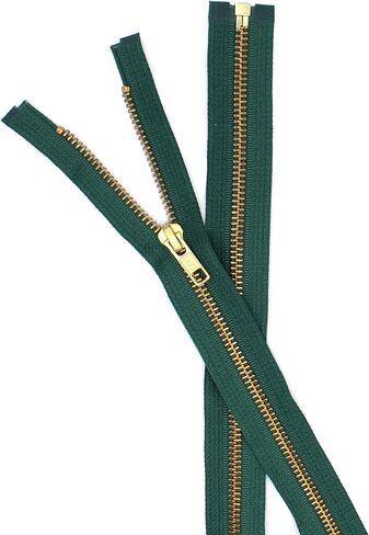 سترة YKK® 26 بوصة متوسطة الوزن بسحاب YKK #5 نحاسي ~ منفصل ~ 530 أخضر داكن (1 سحاب/عبوة) in Saudi Arabia
