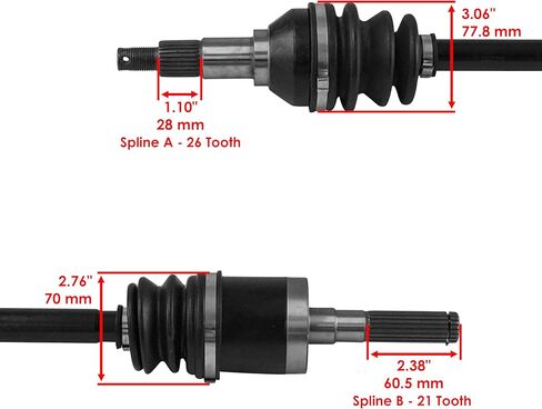 Caltric Front Right CV Axle Compatible with Can-Am Outlander 570 / Outlander Max 570 2019 / Outlander 650 2019-2022 / Outlander Max 650 2019-2023 705402236 in Saudi Arabia