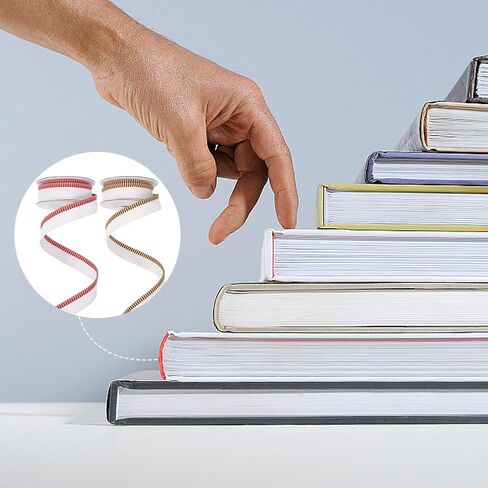 INFUNLY 10 ألوان من عصابات رأس تجليد الكتب DIY، أشرطة نهاية تجليد الكتب بطول 2 ياردة × 0.59 بوصة شريط تجليد الكتب العريض للمبتدئين، مجموعة قماش تجليد الكتب القابلة للقص لإصلاح ديكور الكتب وتجليد الكتب in Saudi Arabia