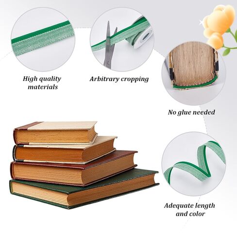 INFUNLY 10 ألوان من عصابات رأس تجليد الكتب DIY، أشرطة نهاية تجليد الكتب بطول 2 ياردة × 0.59 بوصة شريط تجليد الكتب العريض للمبتدئين، مجموعة قماش تجليد الكتب القابلة للقص لإصلاح ديكور الكتب وتجليد الكتب in Saudi Arabia