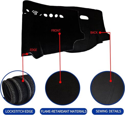 VADA Dashboard Mat Cover fit for Jeep Grand Cherokee 2011 2012 2013 2014 2015 2016 2017 2018 2019 2020 2021, Protector Anti-Glare, Flame Retardant ，Reinforced with Hand-Sewn Lockstitch in Saudi Arabia