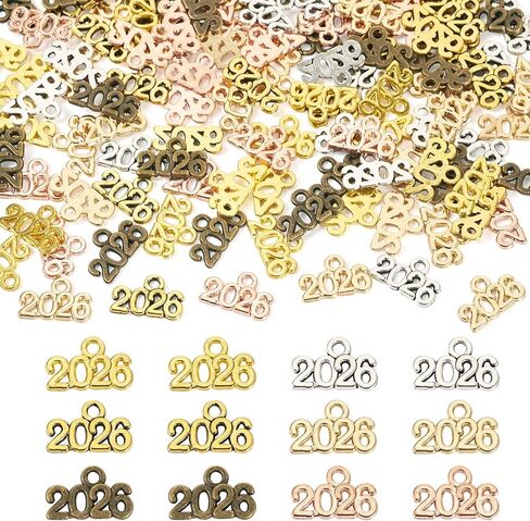 Year Signet Charms 2025 2026Graduation Tassel Charm Alloy Year Letter Pendant for Graduation Cap Tassel New Year Jewelry Making Necklace Bracelet Keychain in Saudi Arabia