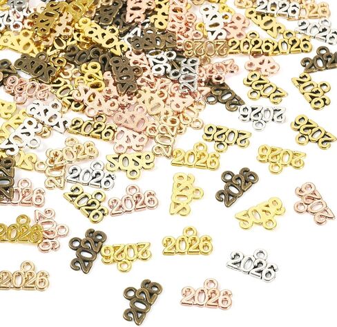 Year Signet Charms 2025 2026Graduation Tassel Charm Alloy Year Letter Pendant for Graduation Cap Tassel New Year Jewelry Making Necklace Bracelet Keychain in Saudi Arabia