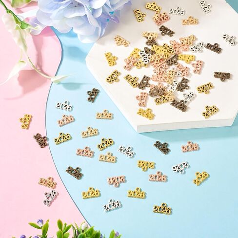 Year Signet Charms 2025 2026Graduation Tassel Charm Alloy Year Letter Pendant for Graduation Cap Tassel New Year Jewelry Making Necklace Bracelet Keychain in Saudi Arabia