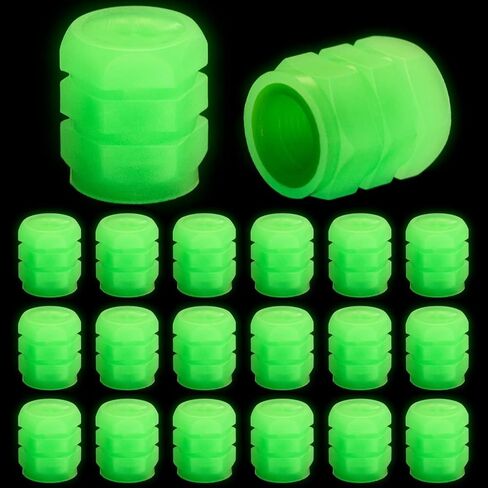 4Pcs Green Tire Air Caps,Glowing Tire Valve Caps,Universal Tire Caps for Cars Trucks Motorcycles Suvs and Bikes Glow in The Dark Valve Stem Caps in Saudi Arabia