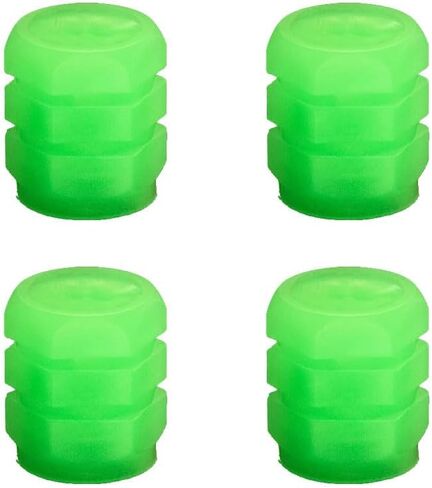 4Pcs Green Tire Air Caps,Glowing Tire Valve Caps,Universal Tire Caps for Cars Trucks Motorcycles Suvs and Bikes Glow in The Dark Valve Stem Caps in Saudi Arabia