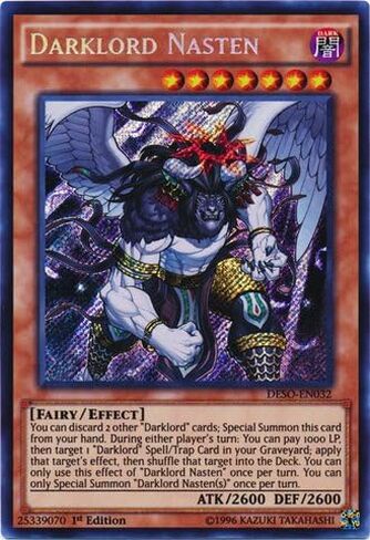 يو غي أوه! - Darklord Nasten (DESO-EN032) - Destiny Soldiers - الإصدار الأول - Secret Rare in Saudi Arabia