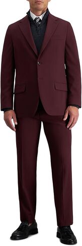 J.M. Haggar Men's Premium Stretch Tailored Fit Subtle Pattern Suit Separates-Pants, Dark Navy-Jacket, 50 R in Kuwait