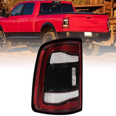 LED Tail Light For Dodge Ram 2500 3500 Without Blind Spot Assembly 2019 2020 2021 2022 2023 Rear Lamp Black Bezel Right Passenger Side Brake Light 68361718AD in Kuwait