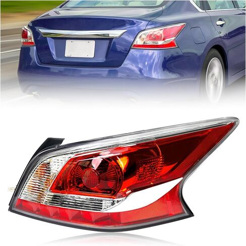 Right Tail Light Assembly Fit for Nissan Altima 2013 2014 2015 RH Passenger Side Taillight Tail lamp Halogen Rear Brake Lamp Replacement for NI2801195 in Saudi Arabia