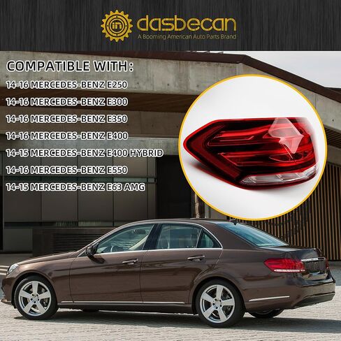 مجموعة ضوء الذيل الأيمن للركاب من Dasbecan متوافقة مع 2014-2016 Mercedes-Benz W212 E-Class E250 E300 E350 E400 E550 E63 مصباح خلفي خارجي مع مصابيح LED يستبدل # 2129061403 MB2805112 in Saudi Arabia