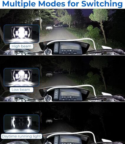 4x6 LED Headlight Kit for Suzuki DR-650 | for Suzuki DRZ400 with Mounting Bracket Hardware Headlight High Brightness Three Modes High Beam Low beam Daytime Running Light (Light with Bracket) in Kuwait