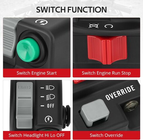 JAVIK Left Handlebar Switch Start Stop Headlight Override for Yamaha 2009-2023 Grizzly 550 700 Kodiak 700 450 YFM700 YFM550 YFM450 O.E.M#28P-83972-00-00 in Saudi Arabia