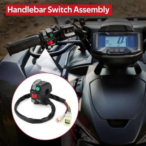JAVIK Left Handlebar Switch Start Stop Headlight Override for Yamaha 2009-2023 Grizzly 550 700 Kodiak 700 450 YFM700 YFM550 YFM450 O.E.M#28P-83972-00-00 in Saudi Arabia