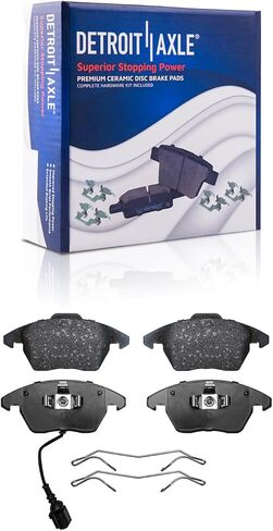 Detroit Axle - Brake Kit for Volkswagen 2005-2010 Jetta 2010 Golf, Drilled & Slotted Disc Brake Rotors Ceramic Brakes Pads Replacement - [11.34" Front and 10.24" Rear Rotors] in Saudi Arabia
