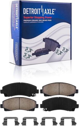 Detroit Axle - Front Brake Kit for 09-14 TL Brake Rotors Ceramic Brakes Pads 2009 2010 2011 2012 2013 2014 Replacement in Saudi Arabia