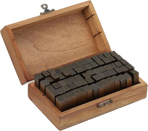 PATIKIL Letter Stamps Number Stamps, 70Pcs Vintage Wood Rubber Stamp Set Alphabet Wooden Stamp Stamper for Card Making DIY Crafting Scrapbooking, Brown in Saudi Arabia