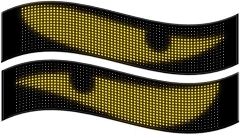 Devil Eyes Light for Cars, 2-Pack LED Eyes for Car Windshield with Perfect Sync, Animated Programmable Scrolling Display Sign, 23.4"x4.7" Flexible Screen with APP/Remote Control for SUV, Truck,Van,RV in Saudi Arabia