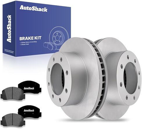 AutoShack 13.66" (347 mm) Front Vented Brake Rotors + Ceramic Brake Pads Replacement for 2005-2008 Ford F-350 Super Duty 2005-2007 Ford F-250 Super Duty 6-PC Brake Kit in Saudi Arabia
