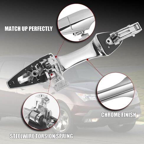 DERI Front or Rear Exterior Right Passenger Side Door Handle for Acura MDX 2007-2013, Chrome Finish, 72140STXA02, AC1311107, 1 Pack in Saudi Arabia