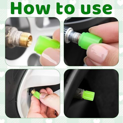 20 Pack Glow in The Dark Tire Valve Caps, 1.2 * 1.5cm, Fluorescent Tire Valve Stem Caps for Enhanced Nighttime Visibility, Funny Car Accessories Decor (Cool Noctilucous Green) in Saudi Arabia