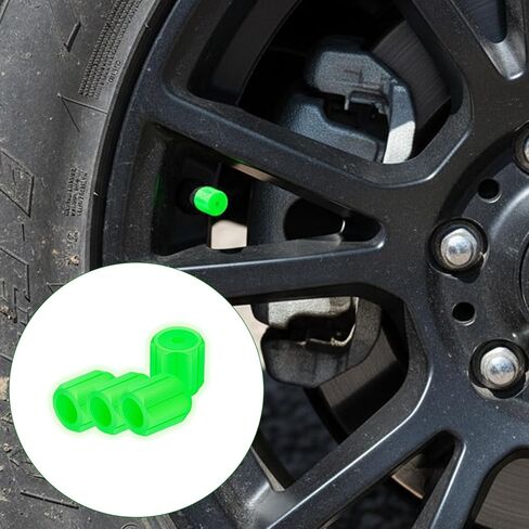 20 Pack Glow in The Dark Tire Valve Caps, 1.2 * 1.5cm, Fluorescent Tire Valve Stem Caps for Enhanced Nighttime Visibility, Funny Car Accessories Decor (Cool Noctilucous Green) in Saudi Arabia