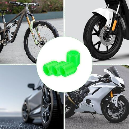 20 Pack Glow in The Dark Tire Valve Caps, 1.2 * 1.5cm, Fluorescent Tire Valve Stem Caps for Enhanced Nighttime Visibility, Funny Car Accessories Decor (Cool Noctilucous Green) in Saudi Arabia