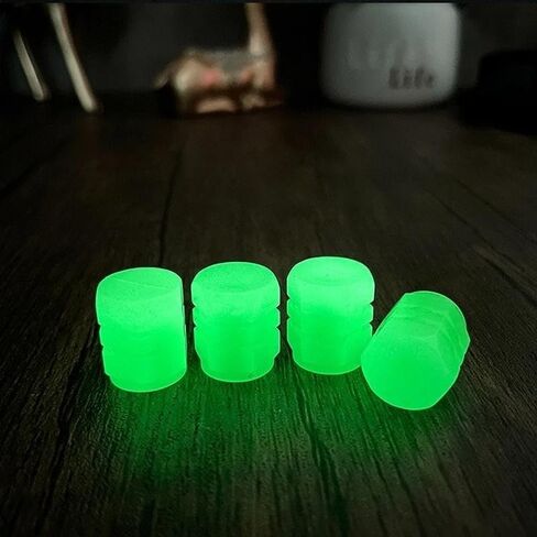 30Pcs Luminous Valve Caps Fluorescent Green Night Glowing Car Motorcycle Bicycle Wheel Styling Tyre Hub Luminous Cap Decor (Pink) in Saudi Arabia