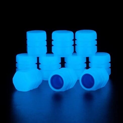 30Pcs Luminous Valve Caps Fluorescent Green Night Glowing Car Motorcycle Bicycle Wheel Styling Tyre Hub Luminous Cap Decor (Pink) in Saudi Arabia