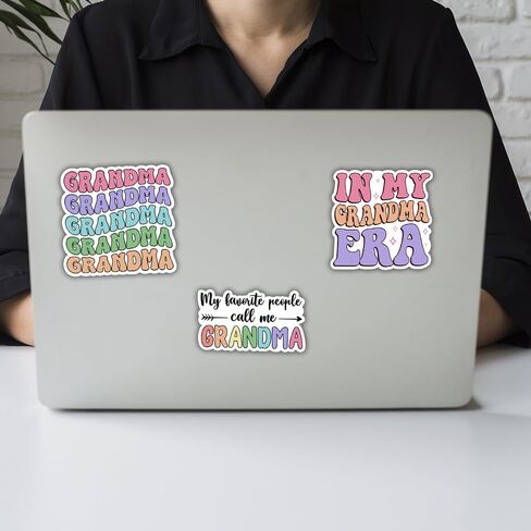 Grandma Floral Stickers Nana Gigi Stickers Bulk in My Grandma Era Mother's Day Gifts for Grandma Vinyl Decal Decorations for Car Truck Laptop Windows Water Bottle Tumbler in Saudi Arabia