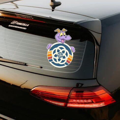 Retro Rainbow Vinyl Sticker – Colorful Bumper Decal for Cars Windows Laptops & More Fun & Bright Decorative Sticker in Saudi Arabia