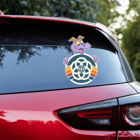 Retro Rainbow Vinyl Sticker – Colorful Bumper Decal for Cars Windows Laptops & More Fun & Bright Decorative Sticker in Saudi Arabia