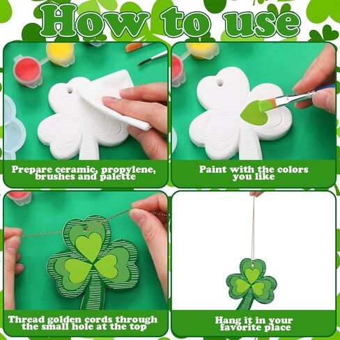 Suzile 24 Pcs Christmas Ceramics to Paint Ready to Paint Ceramics Christmas Ornaments Xmas Gnome Ceramic Painting Kit Christmas Crafts for Adults in Kuwait