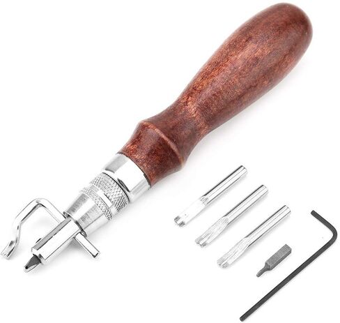 Alloy Steel Edge Beveler, Comfortable Hand Feeling, 5 Types Available for Leather Thickness 0.4-4.5mm, Leatherworking Tool for Craftsmen, DIY Enthusiasts, Professional Makers, Hobb in Saudi Arabia