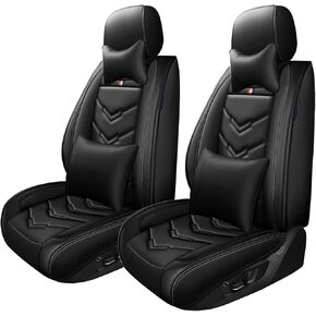 Car Seat Cover 8 Seats for Jeep Wagoneer 2022-2025, Waterproof Durable Compatible Airbag, Premium Leather Seat Protector(8 Seats Standard,Black) in Kuwait